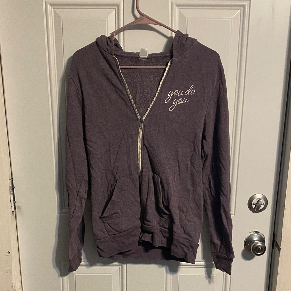 August Ink “You Do You” Purple Zip-Up Hoodie